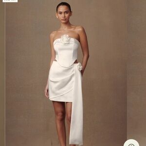 Meshki Margot White Skirt and Corset Top